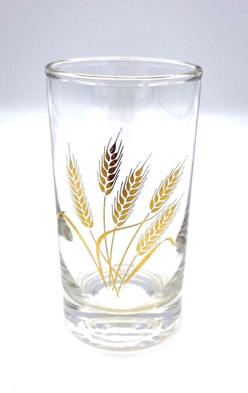 Homer Laughlin Golden Wheat Juice Glass 22K Gold 4 oz Vintage